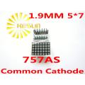 5PCS x 1.9MM 5X7 Red Common Cathode/Anode LED Dot Matrix Digital Tube Module 757AS 757BS LED Display Module