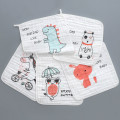 30*30cm/5 strips baby pure cotton six-layer gauze face towel baby zoo print square scarf baby face gauze handkerchief towel chil