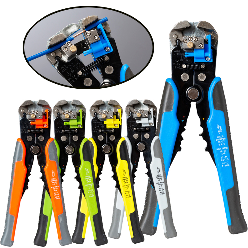 Wire Stripper Automatic Multifunctional Cable Stripping Pliers 0.2-6 mm2 Cutting Crimping Terminal Electrician Repair Tools Kit