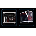 Small matx Gaming Computer Case PC desktop mid tower box chassis aluminuim housing transparent panel side for gamer enclosure