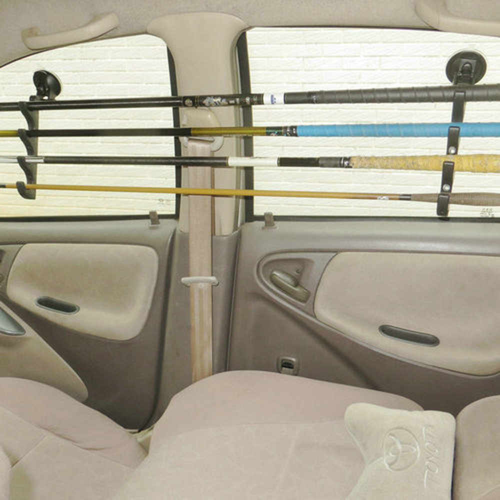 Suction Cup Fishing Rod Racks/Holders for Car/Truck/SUV - EASY INSTALL (1 Pair)