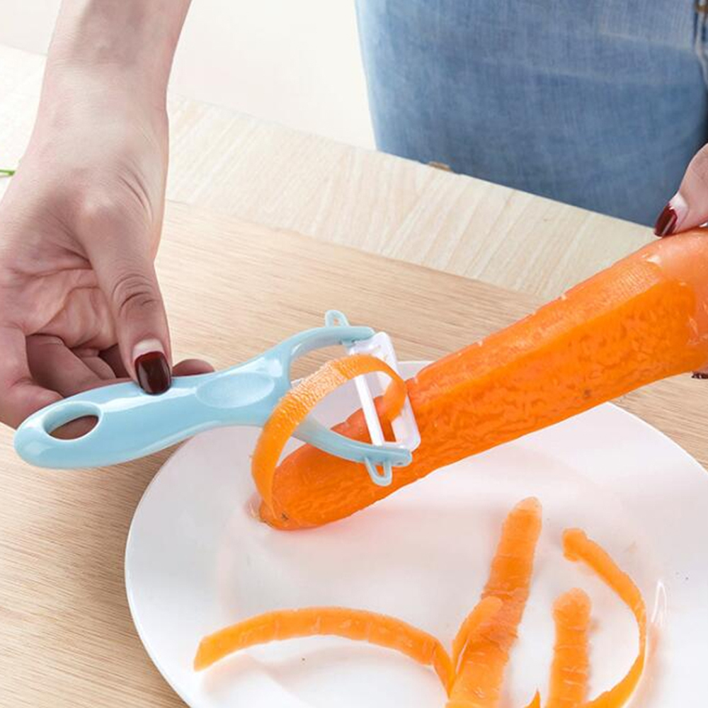 3 Colours Creative Ceramic Fruit Vegetable Peeler Kitchen Multi-function Apple Scraping Fruit Paring Knife Fruit Tools