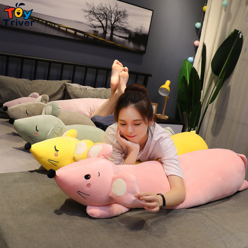 Kawaii Mouse Rat Pillow Cushion Plush Toys Triver Stuffed Animals Doll Kids Children Girls Girlfriend Gift Home Room Sofa Decor