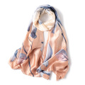 2020 hot fashion women scarf spring summer women's silk scarves shawls pashmina lady large beach covers print stoles bandana