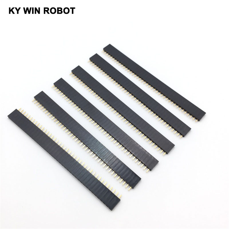 5Pcs 2.54mm 40 Pin Female Single Row Pin Header Strip New