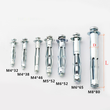 M4 M5 M6 M8 Steel plasterboard wall anchor Heavy duty wing gypsum ceiling expansion plug bolt anchoring gypsum-lath setscrew