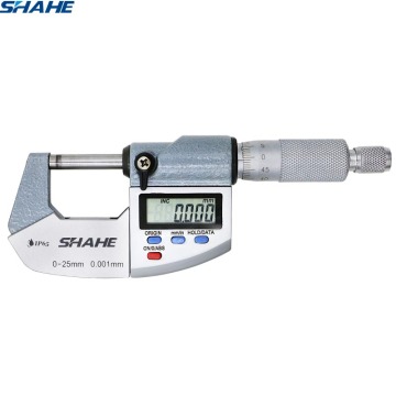 shahe 0-25mm Micron Digital outside Micrometer Electronic micrometer gauge 0.001mm digital gauge measuring tools