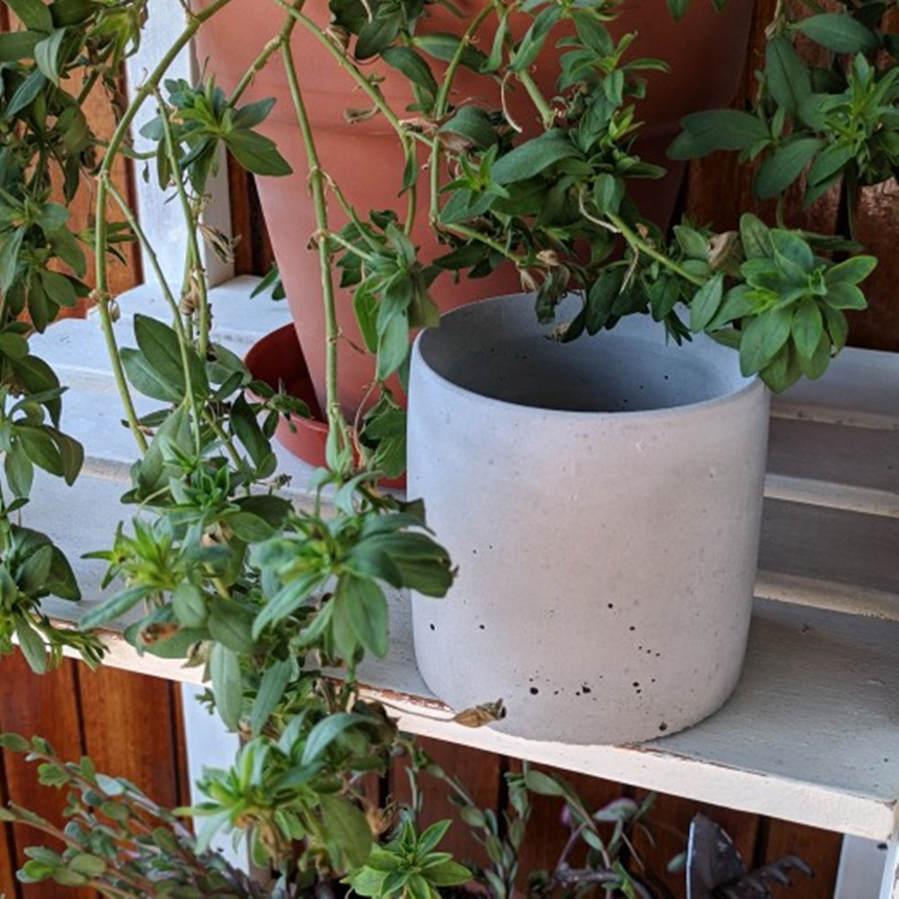 Concrete Flower Pot Mold Round Cement Pot Silicone Mold Succulent Plants Planter Vase Home Garden Decor Handmade Clay Craft