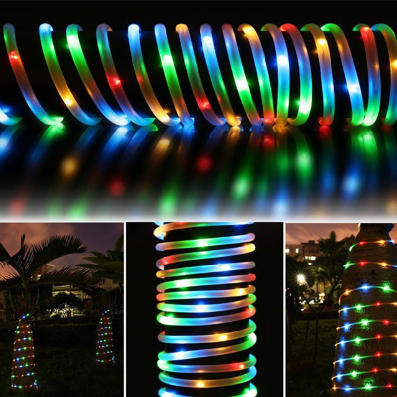 Outdoor String Lights 10M 5M Battery Operated LED Rope Tube String Lights for Patio Easter Christmas Party Wedding Holiday