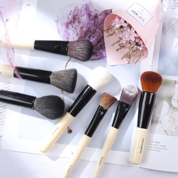 Luxury BB Makeup Brushes Set Natural Goat Horse Hair Powder Blush Foundation Blending Eyeshadow Bronzer Brush Cosmetic Tool