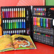 150 Pcs Kids Art Set Children Drawing Set Water Color Pen Crayon Oil Pastel Painting Drawing Tool Art Supplies Stationery Set
