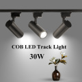 1pc 30W Track Lamps Lights Lighting Fixtures Spotlights COB LED Track Light Lamp for Shop Clothing Store Home Aluninum Body