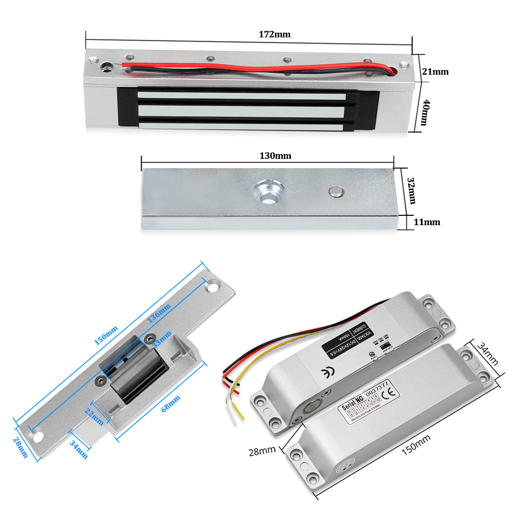 OBO RFID Door Access Control System Kit Set TCP/IP/ USB Fingerprint Biometric Keypad Reader + Electric Magnetic Electronic Locks