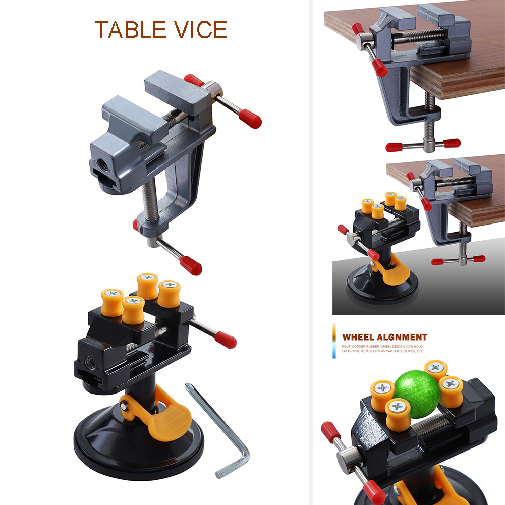 Aluminum Alloy Miniature Small Jewelers Hobby Clamp On Table Bench Vise Multi-functional Mini Tool Vice