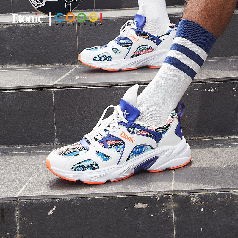 COOGI Chunky Sneakers Men Breathable Light Sport Running Shoes Comfortable Shockproof Dad Shoes Male Casual Platform Sneakers