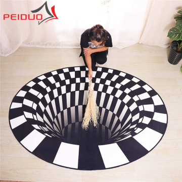 PEIDUO 3D Round Carpets for Living Room Bedroom Office Etc 3D Stereo Vision Carpet Anti-Skid Area Rugs Home Bedroom Floor Mat