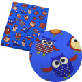 50*145cm Owl Printed Polyester Cotton Fabric,DIY Handmade Materials Sewing Kids Home Textile Decor,1Yc9122