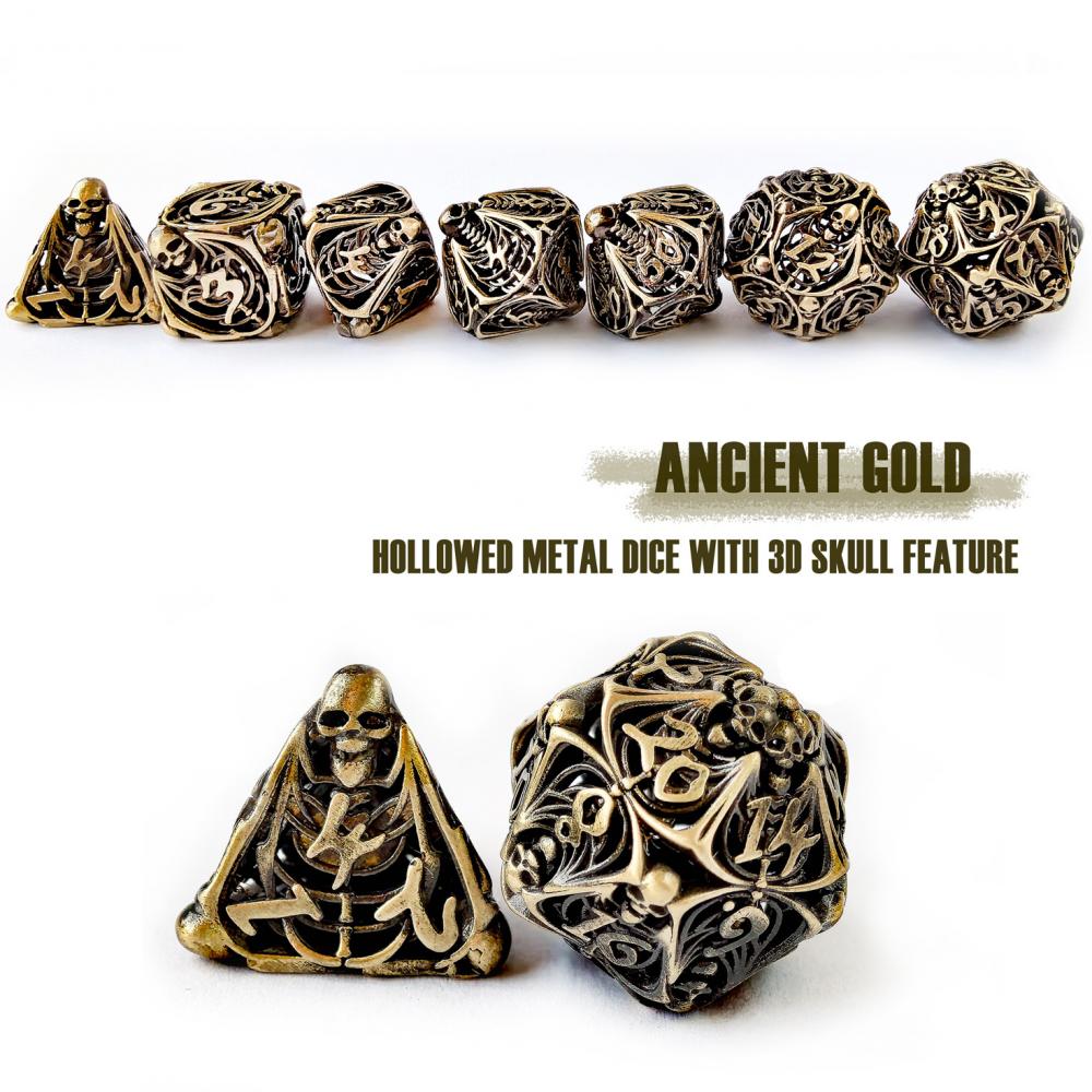 Dungeons And Dragons Copper Metal Dice Set