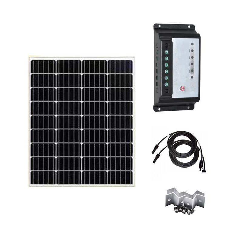 Solar Panel Kit 100w 200w Solar Charge Controller 12v/24v 20A PWM Pv Cable Z Mount Caravan Car Camping Boat Rv Lighting System