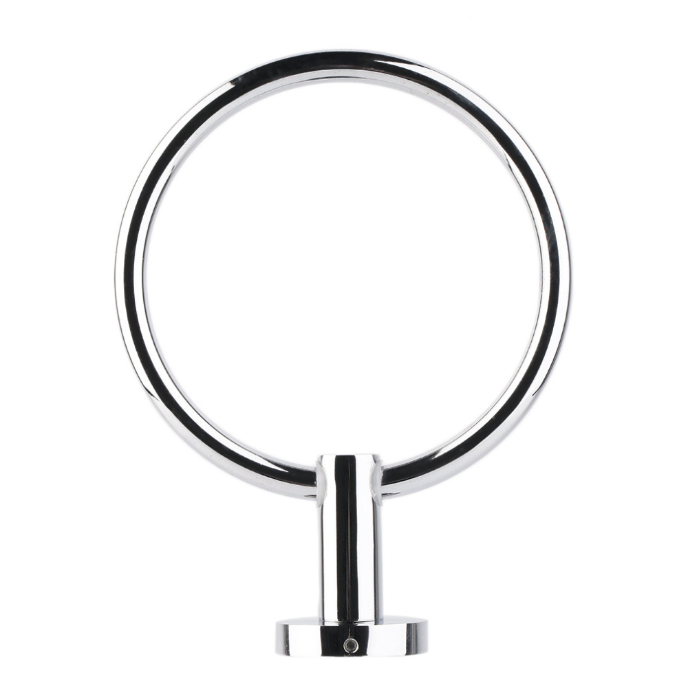 Stainless Steel Round Style Wall-Mounted Towel Ring Holder Hanger Bathroom