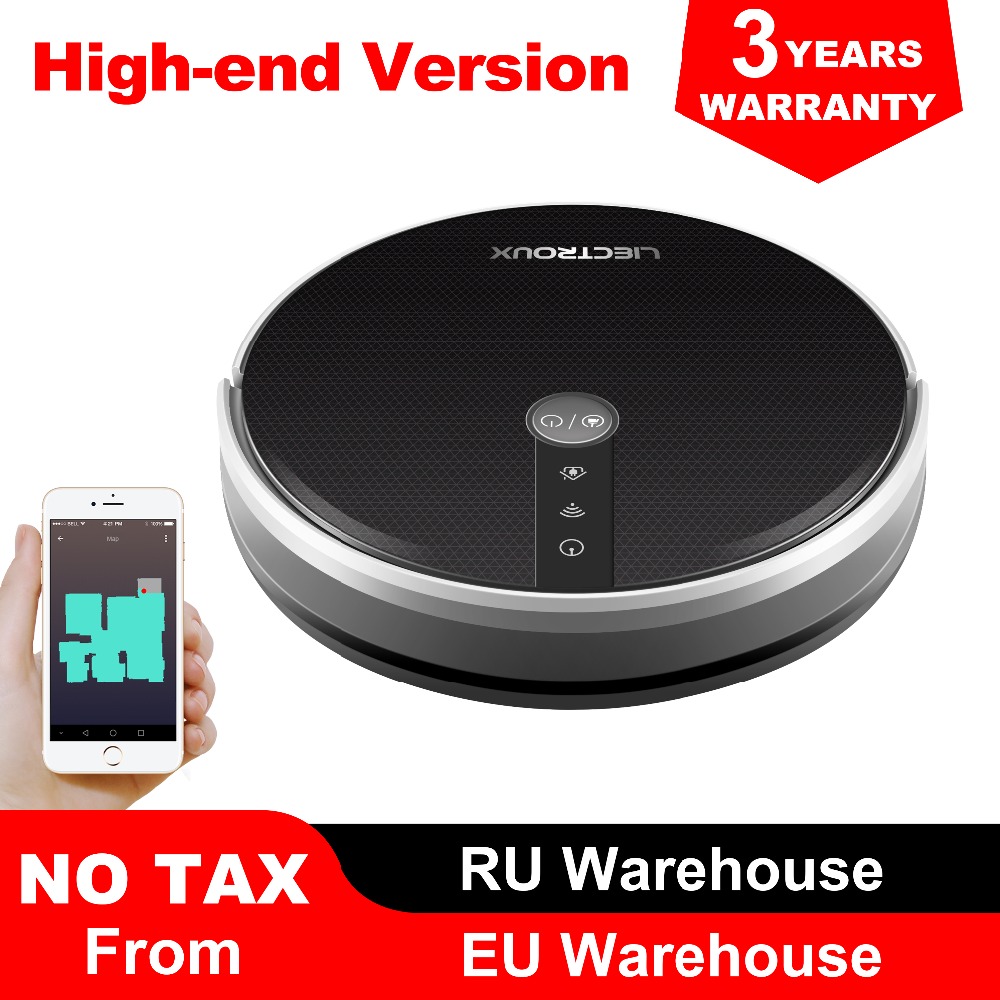LIECTROUX C30B Robot Vacuum Cleaner, Map Navigation with Memory,Wifi APP Control,4000pa Suction Power,Smart Electric Water Tank