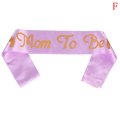 "Mom To Be" Sash Satin With Lovely Footprints For Pregnant Woman Baby Shower Party Supplies Mother's Day Birthday Present