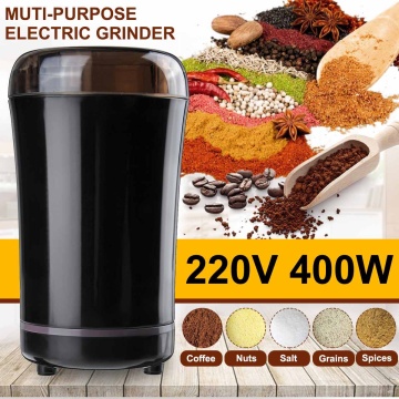 400W Kitchen Electric Coffee Grinder Mini Salt Pepper Grinder Nuts Coffee Bean Powerful Grind Machine Electronic EU AU Plug