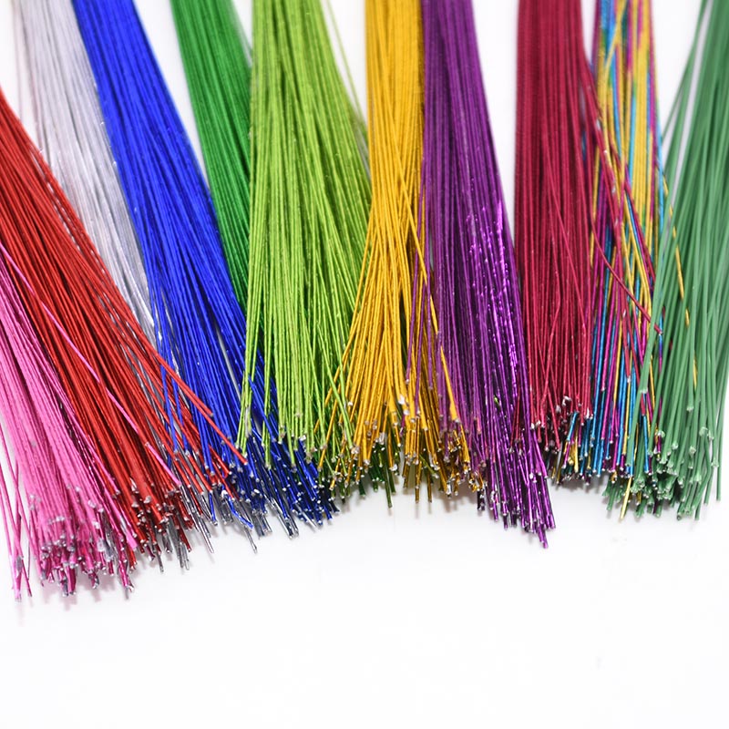 50pcs 80cm Long #26 Paper Wire for DIY Nylon Stocking Flower Iron Wire Handmaking Artificial Branches Twigs Wreath Accessories