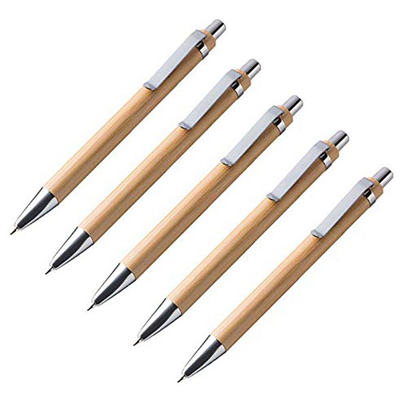 Ballpoint Pen Set Bamboo and Wood Writing Tools, Blue Refill (60 Pieces)