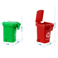 3x Kids Mini Trash Cans Recycling Bins Garbage Truck Toy 3-Pack (Green Red Yellow)