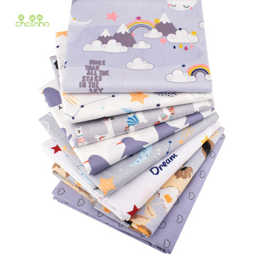 Gray Cartoon Series,Printed Twill Cotton Fabric,For DIY Sewing Quilting Baby & Children's Bed Clothes Material,100x160cm