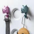 Stereoscopic Animal Head Hooks Punch Free Minimalist Hangers Strong Adhesive Cap Coat Hook Deer Elephant Key Holder Wall Hook