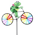 Cute 3D Animal on Bike Windmill Whirligig Garden Lawn Yard Decor Wind Spinner