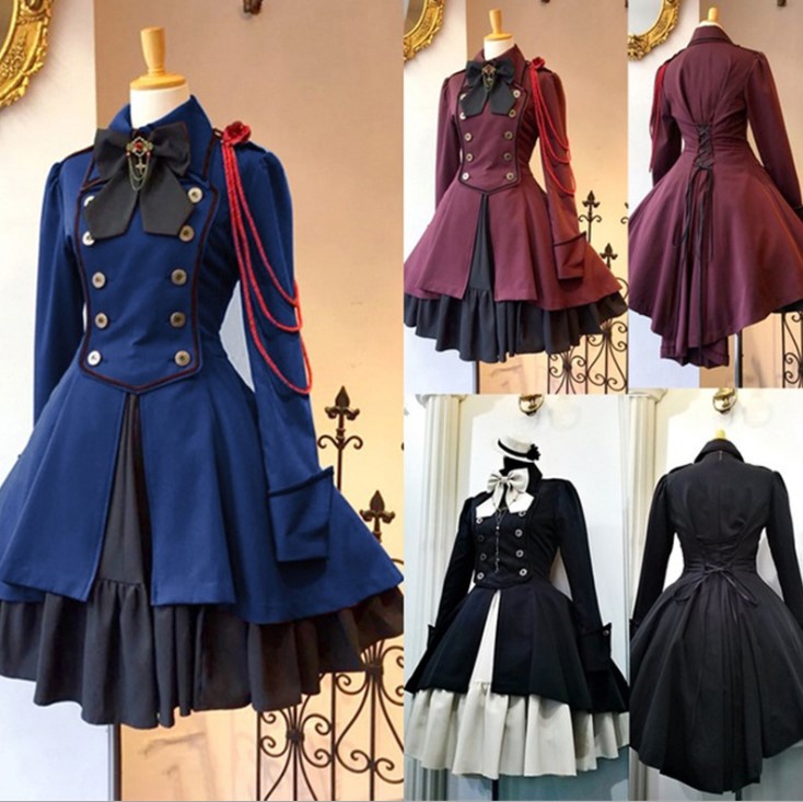 Azur Lane Dress Cosplay Costume Ship Uniforms Medieval Vintage Retro Court Dress Maid Dress Comic Con Costume For Girls Women