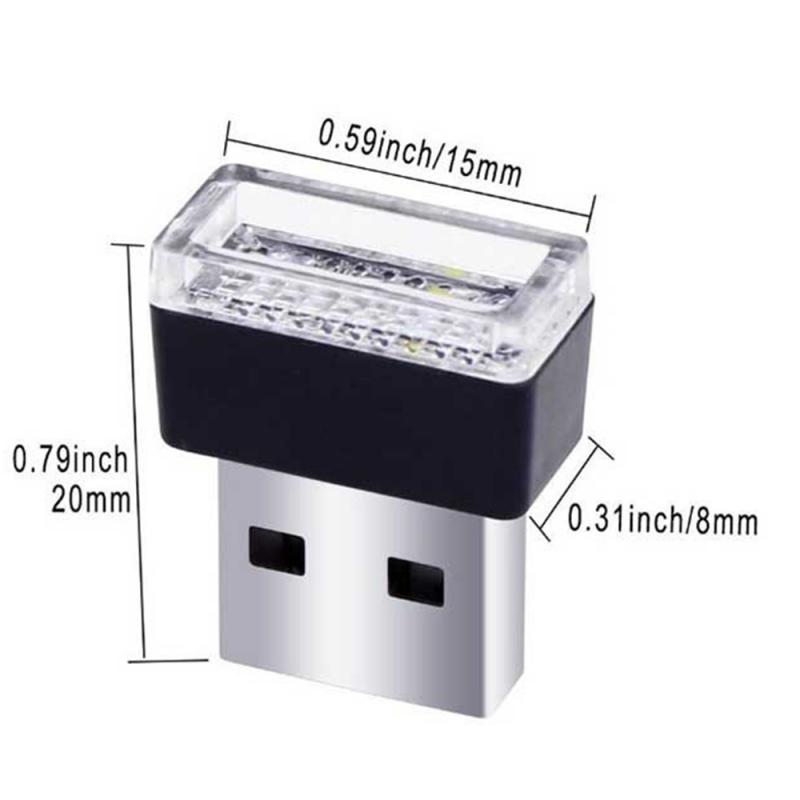 1pc LED Car Light Auto Interior USB Atmosphere Light Plug And Play Decor Lamp Emergency Lighting PC Auto Products Car Accessory