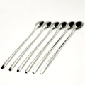 COZY ZONE 6PCS Silver Stainless Steel Spoon Set Long Handle Spoon Nordic Stirring Cocktail Coffee Dessert European Tableware