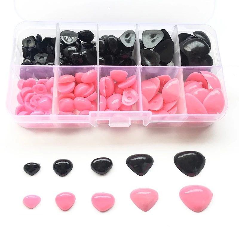 150pcs/box Triangle Safety Nose for DIY Doll Toy Bear Crafts Plastic Toy Safety Noses Crafts Making Puppet Accessories Parts