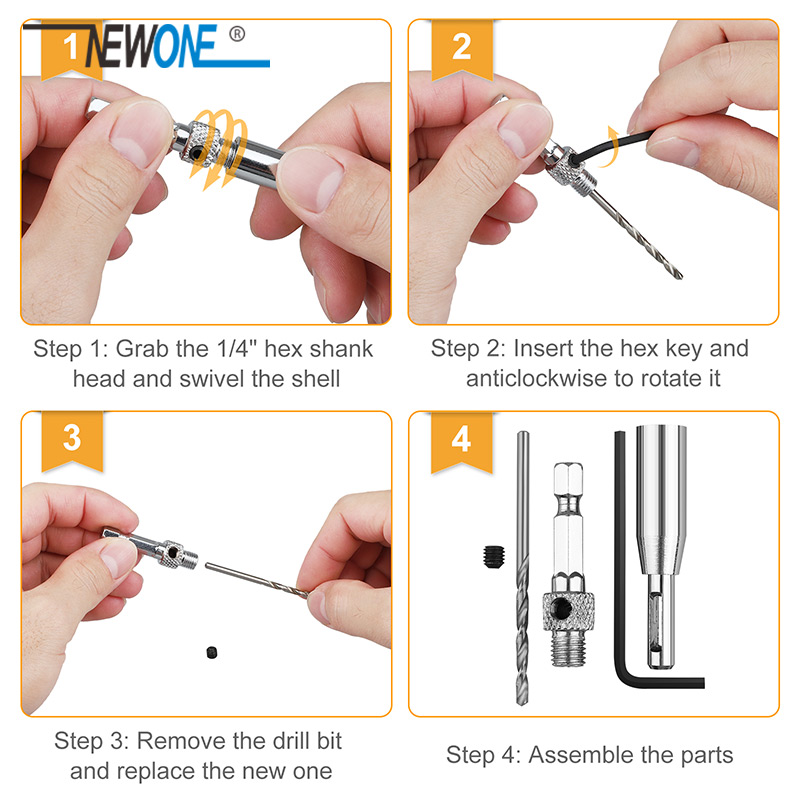 Core Drill Bit Set Hole Puncher Hinge Tapper for Doors Self Centering Woodworking Power Tools furadeira