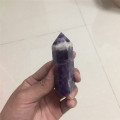 chakra single terminated natural dream amethyst crystal wand reiki healing chevron gemstone meditation tower point as gift