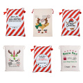 30pcs/lot Factory Wholesale Drawstring Gift Bag Christmas Canvas Santa Sack Xmas Cotton Bag Santa Claus Gift Bag