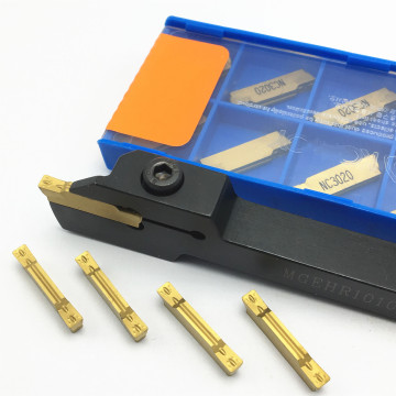 10PCS MGMN300 NC3020 PC9030 NC3030 carbide inserts + 1PCS MGEHR1010-3 MGEHL1010-3 external grooving tool holder turning tool