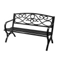 ABBLE Backrest Cast Iron Leisure Park Bench Patio Chair