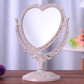 Double Sided Make Up Cosmetic Heart-shaped Mirror Shaving Bath Table On Stand