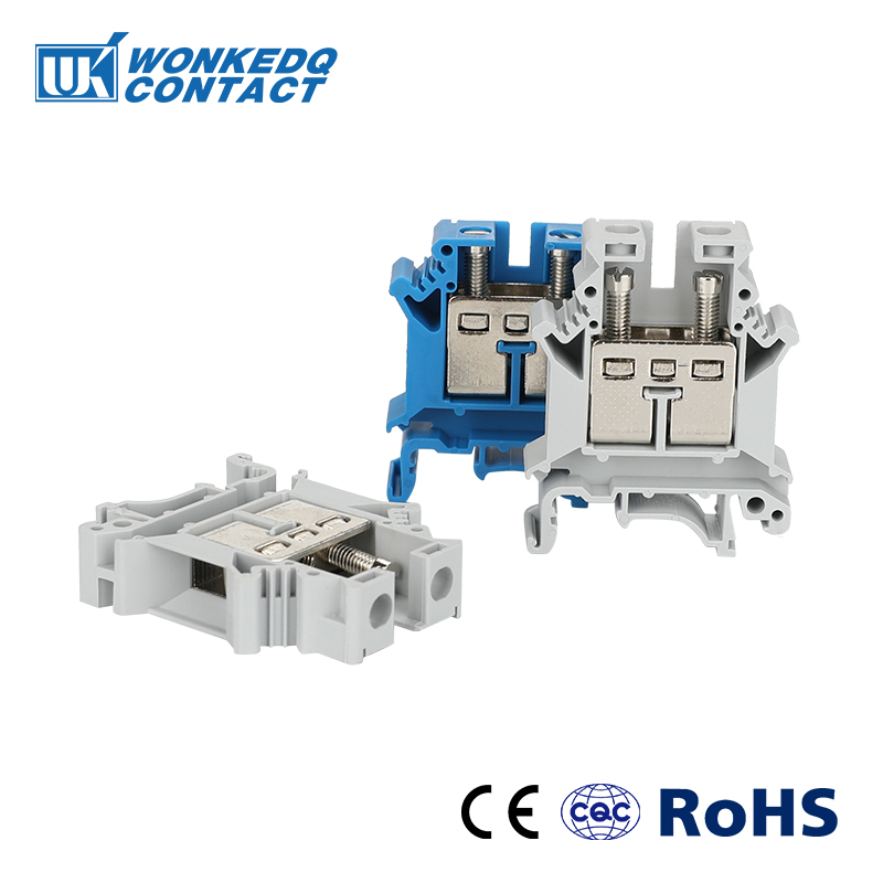 Din Rail Terminal Blocks 10Pcs UK-16 Universal Class Connector Screw Terminal UK16