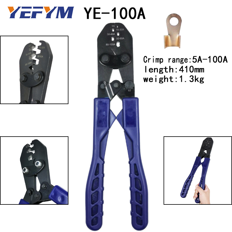 Crimping plier tools for OT opening terminal capacity 5A-200A wire high-strength alloy integrated molding electrician tools