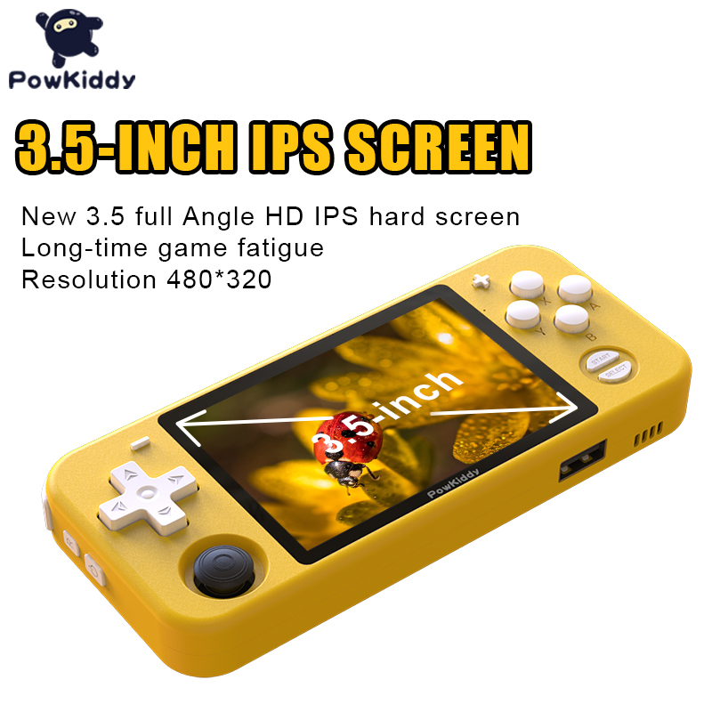 POWKIDDY RGB10 Open Source System Handheld Game Console RK3326 Chip 3.5-Inch IPS HD Screen 3D Rocker Retro Game Children's Gift