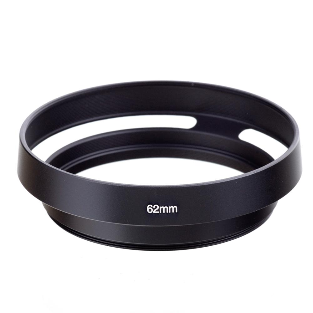 62mm Camera Lens Hood Metal Vented Screw-in Lente Protect For Canon Nikon Sony Leica Olympus Pentax