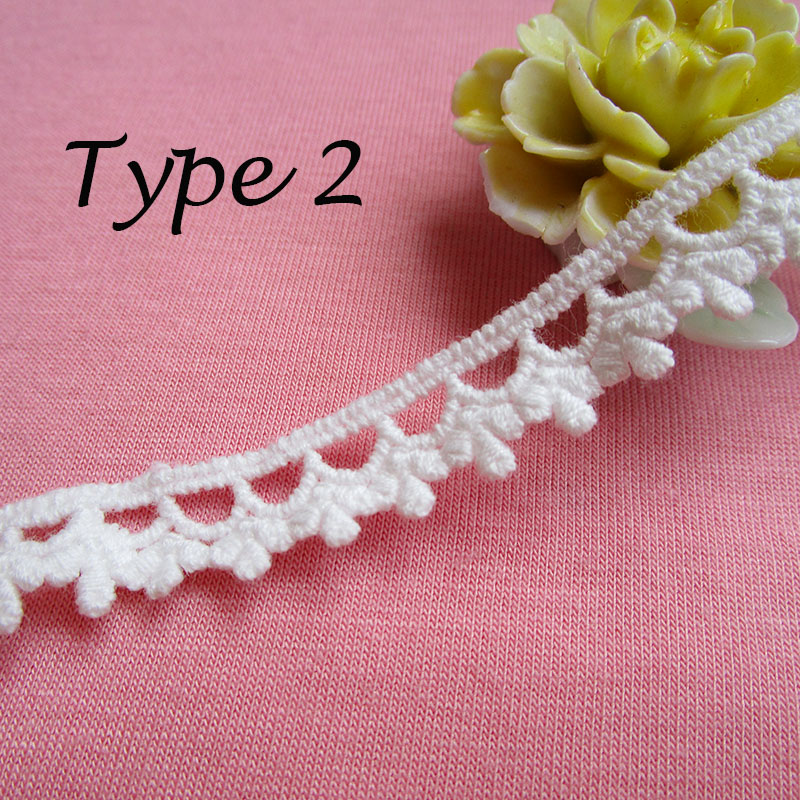 2019 Lucia Crafts 1Pc 2yards Apparel Sewing Fabric DIY Ivory Trim Cotton Crocheted Lace Fabric Ribbon Handmade Accessories Cloth
