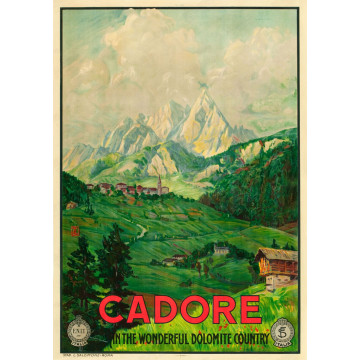 Cadore wonderful Dolomite Country Travel Landscape Vintage Retro Decorative Poster DIY Wall Canvas Stickers Posters Home Decor G