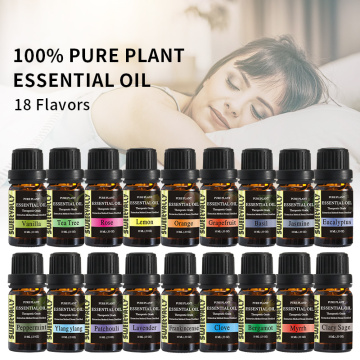 Hot Sale 100% Pure Natural Essential Oils 10ml Glass Bottle Pure Plant Essential Oils For Aromatic Aromatherapy Diffusers